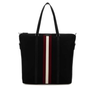 Bally Black Canvas Shopping Bag