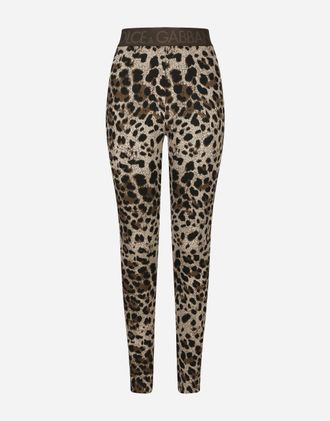 【送料&関税込】Dolce & Gabbana Slim Fit Leggings Dolce&Gabbana Branded Elastic High-Waist Leggings w