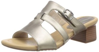 Clarks Womens Desirae Palm Heel Sandal, metallic bronze, 4.5 UK