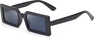 Generic Small Frame Outdoor Men Sunglasses Vacation Women Commuter Driving Sun Glasses(Black)