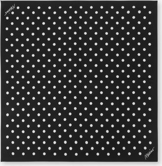 Moschino Foulard in seta con stampa - Nero
