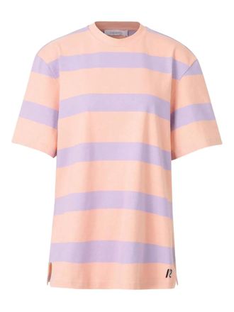 Paco Rabanne striped cotton T-shirt - women - Cotton - M - Pink