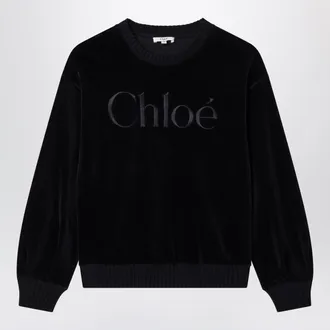 Chlo&eacute; Felpa navy in cotone biologico