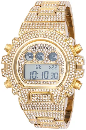 Invicta Activa x Invicta DIGITAL ESSENTIALS ACW4019-001 Heren Horloge - Quartz Uurwerk - met gouden Wijzerplaat - 51mm