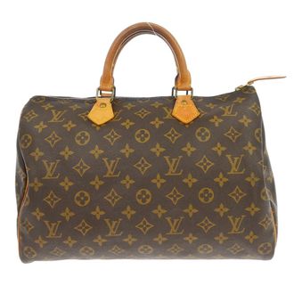 Louis Vuitton Speedy Handbag Monogram Canvas Brown Canvas Handbag (Pre-Owned)