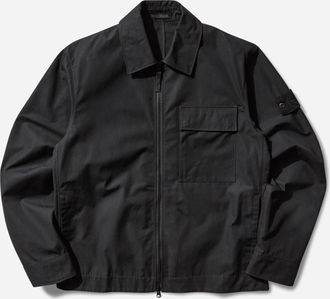 Stone Island Men s Ghost Cotton Canvas Overshirt Black