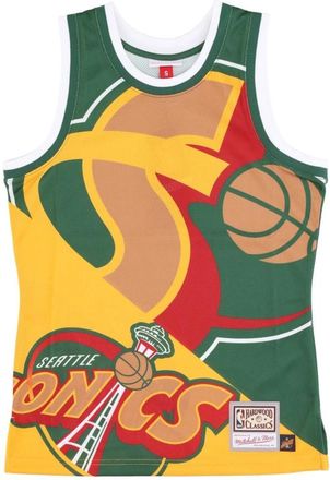 Mitchell & Ness Seattle Supersonics NBA Tank Top - Heren - Fitness - Groen - S - Polyester - Fitness
