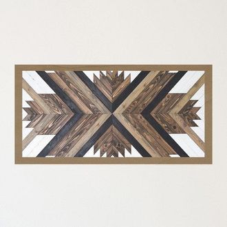 Homemania Geo - Print on Wood - Multicolor - 120 x 2,5 x 60 cm
