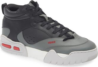 BOSS Kedge Hito Napu High Top Sneaker in Charcoal at Nordstrom Rack, Size 10Us / 9Uk