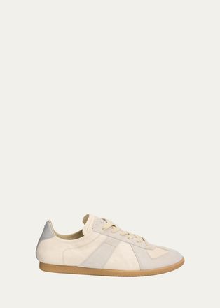 Maison Margiela Replica Mixed Leather Low-Top Sneakers