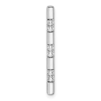 Diamond2Deal 14K White Gold Lab Grown Diamond Chain Slide Pendant (0.13ct, VS, G-H)