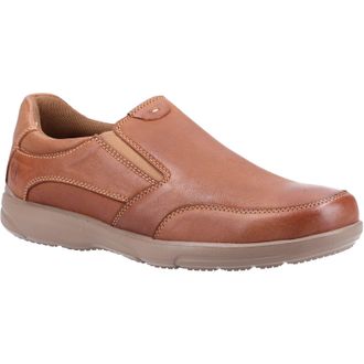 Hush Puppies Aaron Leren Mannen Bruine Loafers