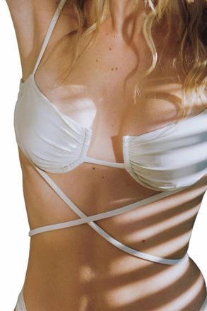 Montce Swim Simone Bikini Top In Cream