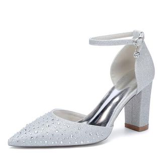 Escarpins Femme Talon Bloc 5 Cm EDEFS - Bout Carré, Bride Cheville, Microfibre, Idéaux Bureau, Mariage, Cérémonie - 3