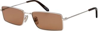 Retro Superfuture Chopper Zonnebril voor een stijlvolle look - unisex - Zonnebrillen - Bruin - 55 MM - Accessoires