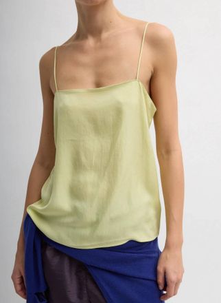 Tibi Slip Cami Top In Celery