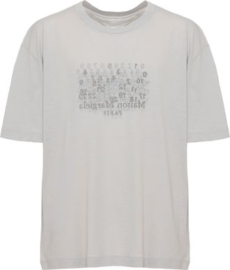 Maison Margiela Grey Four Stitches Cotton T-Shirt