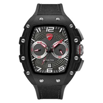 Ducati Dual Time Quartz Black Dial Mens Watch DTWGO0001902