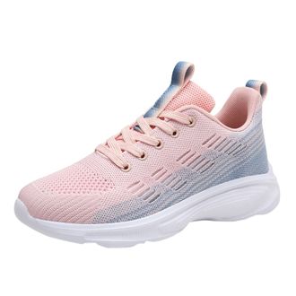 Generic Women Orthopedic Running Trainers Ladies Wide Fit Gym Shoes Women Sneakers Fashion Gradient Four Sports Shoes Mesh Breathable Comfortable Soft Sole Ru
