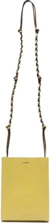Jil Sander Tangle Small - Dames - Schoudertassen - Geel - ONE Size - Leer - Tassen