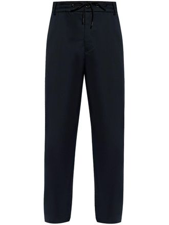 Moncler cotton gabardine chinos - men - Cotton/Elastane - 50 - Blue