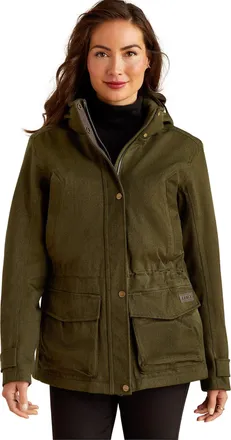 Ariat Womens Rhodium Waterproof Insulated Parka Jacket Long Sleeve in Rosin, Size X-Large, by Ariat
