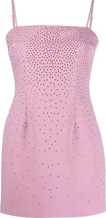 Blumarine rhinestone-embellished mini dress - women - Polyester/Spandex/Elastane/Polyester - 38 - Pink