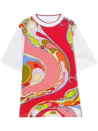Pucci T-shirt con stampa Orchidee - Bianco