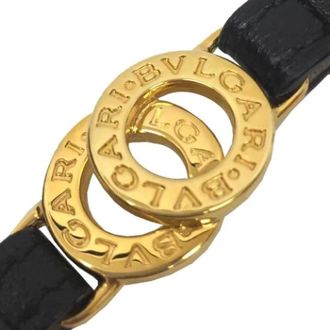 Bulgari Vintage, unisex, Zwart, ONE Size, Leer, Pre-owned Sleutelhanger