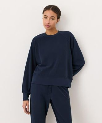 Pact CloudKnit Raglan Crew in Navy Blue at Nordstrom, Size Xx-Large