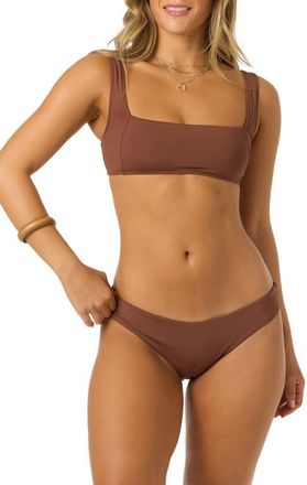 O'Neill Saltwater Solids Westwater Bikini Top in Coconut Brown at Nordstrom, Size X-Small