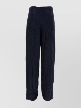 Balenciaga satin flared hem wide-leg pant