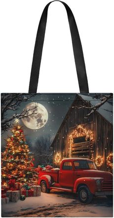 Generic Red Truck Tote Bag for Women Men Shoulder Bags Purses Pouch Handbags