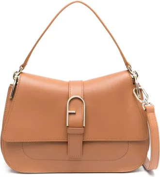 Furla Flow leather tote bag - women - Polyamide/Leather/Polyurethane - One Size - Brown