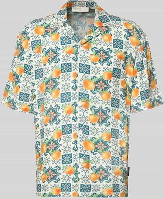 Tom Tailor Denim Loose Fit Freizeithemd aus reiner Viskose in Orange, Gr&ouml;&szlig;e XXL