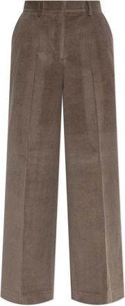 Officine G&eacute;n&eacute;rale Ribfluwelen broek - Dames - Wijde Broeken - Beige - S - Katoen - Broeken