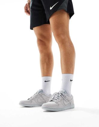 Nike Dunk - Sneakers basse stile r&eacute;tro grigie-Grigio