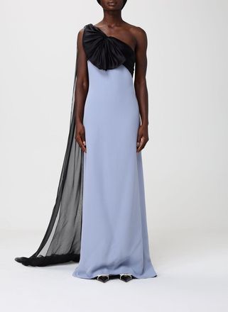 Valentino Abito lungo Valentino in cady di seta con stola