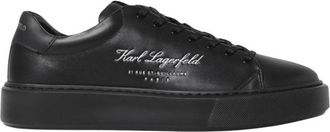 Karl Lagerfeld Paris Sneaker Low Top Casual - Heren - Sneakers - Zwart - 45 EU - Leer - Schoenen