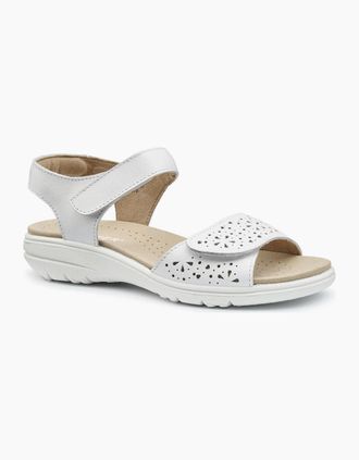Hotter Womens Leah II Womens Wide Fit Sandals - White - Size: 7.5
