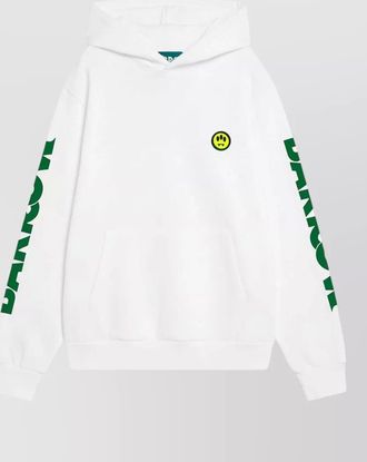 Barrow hooded top graphic sleeves ribbed trims