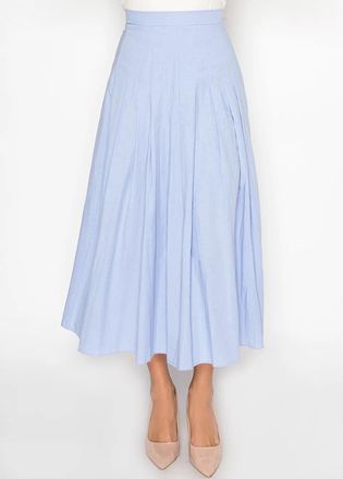 YAL New York Light Blue Flow Midi Skirt
