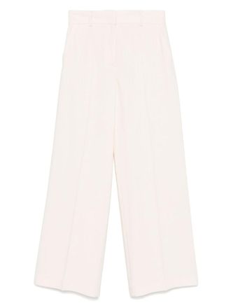 Msgm White pressed-crease trousers