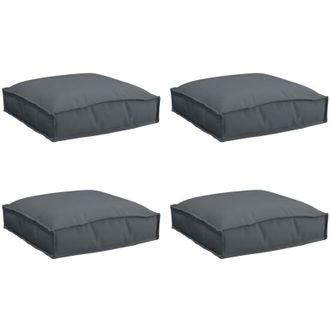 vidaXL Coj&iacute;n De Pal&eacute; Para Asiento 4 Pcs Antracita 40 X 40 X 8 Cm Vidaxl