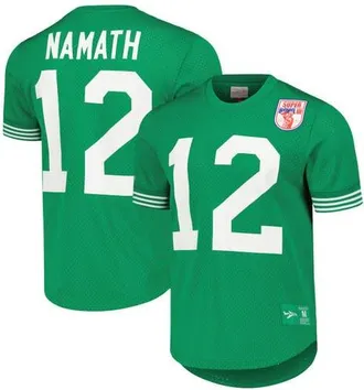 Mitchell & Ness Mens Mitchell & Ness Joe Namath Kelly Green New York Jets Retired Player Name & Number Mesh Top at Nordstrom, Size Xxx-Large