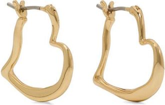 Kate Spade New York heart huggie hoop earrings in Gold at Nordstrom