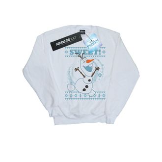 Disney Dames/Dames Frozen Olaf Sweet Christmas Sweatshirt (Wit)