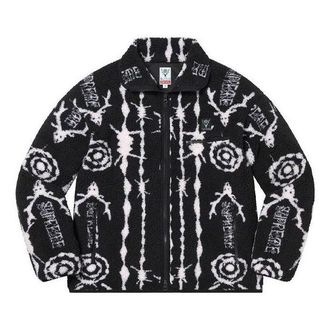 SUPREME x SOUTH2 WEST8 Fleece Jacket Black White SUP-SS21-649