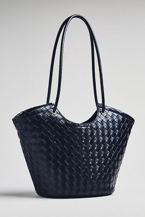 Melie Bianco Woven Bucket Tote