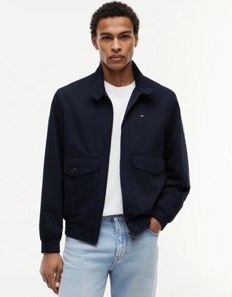 Tommy Hilfiger Mens Tommy Hilfiger Cotton Mens Harrington Jacket - Desert Sky - Blue/Black - Size: 42/Regular